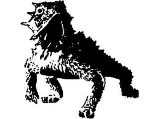  Horny Toad Decal Proportional