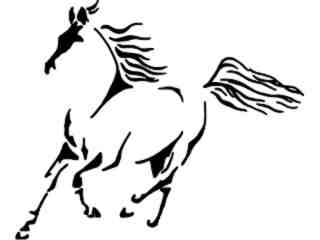  Horse Elegant Decal Proportional