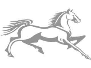  Horse Galloping Decal Proportional