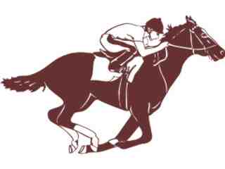  Horse Jockey 2 Decal Proportional
