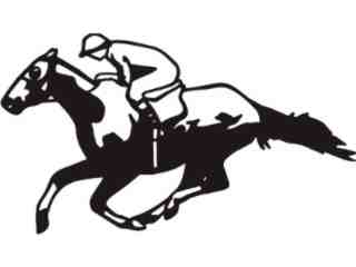  Horse Jockey Racing Full_ C U 1 Decal Proportional