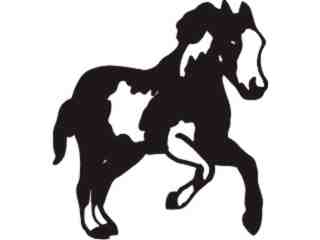  Horse Prance Jump_ C U 1 Decal Proportional