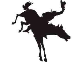  Horse Rider Rodeo Hat Decal Proportional