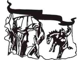  Horse Rodeo Banner_ C U 1 Decal Proportional