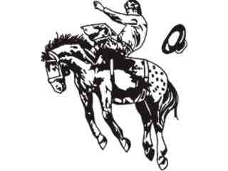  Horse Rodeo Hat Loss_ C U 1 Decal Proportional