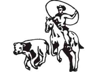  Horse Rodeo Lasso_ C U 1 Decal Proportional