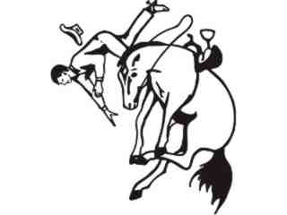  Horse Rodeo Oh No_ C U 1 Decal Proportional