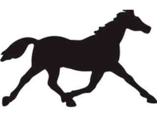  Horse Running Silh_ 1 2 7 Decal Proportional