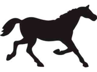  Horse Running Silh_ 1 2 9 Decal Proportional