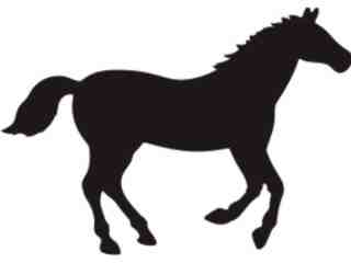  Horse Running Silh_ 1 3 0 Decal Proportional