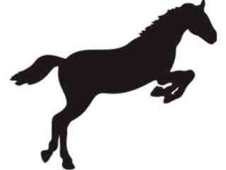  Horse Running Silh_ 1 3 1 Decal Proportional