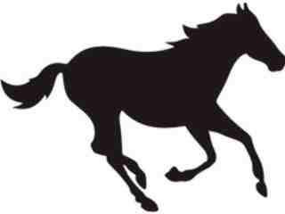  Horse Running Silh_ 1 3 2 Decal Proportional