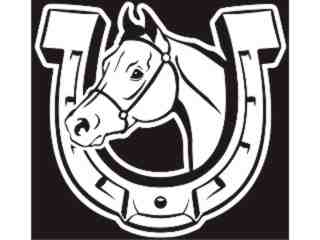  Horse Shoe Horse_ I N V Decal Proportional