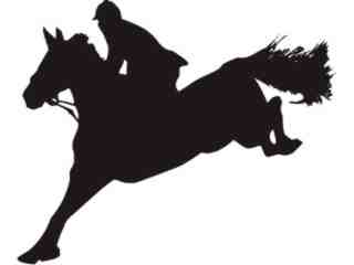  Horse Silhouette_ Jump Decal Proportional