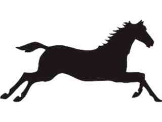  Horse Silhouette_ Race 5 Decal Proportional