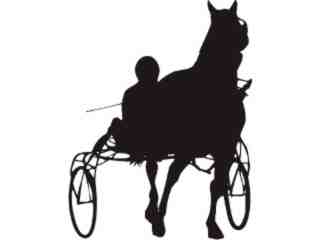 Horse Silhouette_ Race 6 Decal Proportional