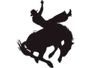  Horse Silhouette_ Rodeo 2 Decal Proportional