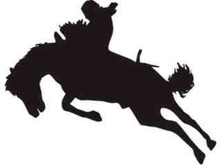  Horse Silhouette_ Rodeo 3 Decal Proportional