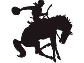  Horse Silhouette_ Rodeo 4 Decal Proportional