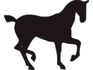  Horse Silhouette_ Stand 1 Decal Proportional