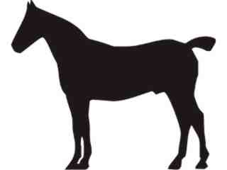  Horse Silhouette_ Stand 2 Decal Proportional