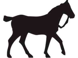  Horse Silhouette_ Stand 3 Decal Proportional