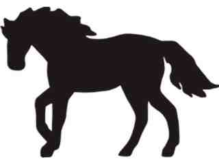  Horse Simple Silhouette_ C U 1 Decal Proportional