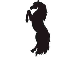  Horse Up Silhouette Decal Proportional
