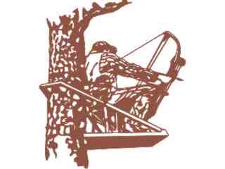  Hunter Bow In Tree Decal Proportional
