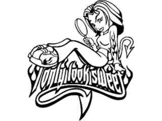  I Only Look Sweet_ D T L Decal Proportional