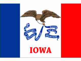  Iowa State Flag_ C L 2 Decal Proportional