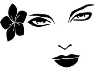  Island Girl Face Decal Proportional