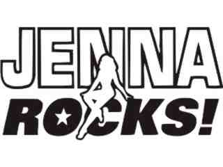  Jenna Rocks Porn Star Decal Proportional
