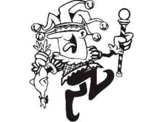  Jester Rubber Chicken Decal Proportional