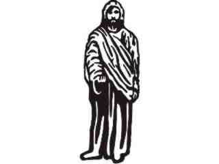  Jesus Standing Decal Proportional
