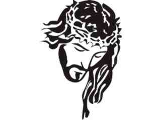  Jesus Thorns Down Decal Proportional