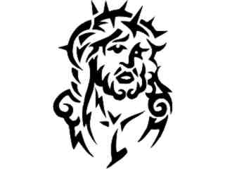  Jesus Tribal Decal Proportional