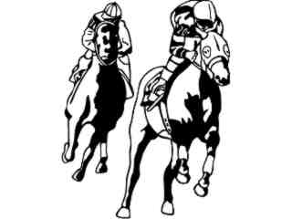  Jockeys Horse Racing Decal Proportional