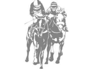  Jockeys Horse Racing Duo Decal Proportional