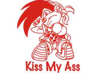  Kiss My Ass Bend Over Decal Proportional