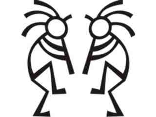  Kokopelli Decal Proportional
