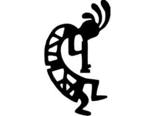  Kokopelli Bong Decal Proportional