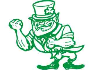  Leprechan Tough Guy Decal Proportional
