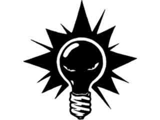  Light Bulb Decal Proportional