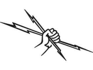  Lightning Hand Decal Proportional