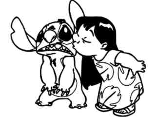  Lilo Stitch Kiss Decal Proportional
