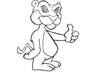  Lion Cat Thumb_ M B 1 Decal Proportional