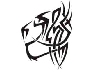  Lion Happy Tribal_ 1 5 6 Decal Proportional