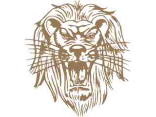  Lion Head Roar Decal Proportional