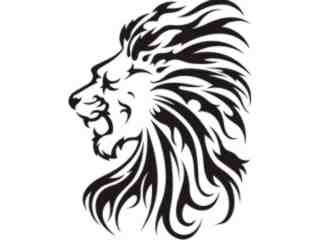  Lion Tribal Head_ 1 4 3 Decal Proportional
